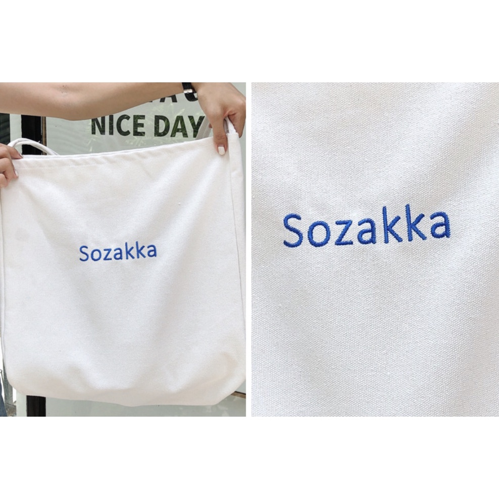 T297-298-299/Túi tote túi vải canvas nhiều màu phong cách Hàn quốc, có ngăn phụ bên trong thời trang ulzzangote