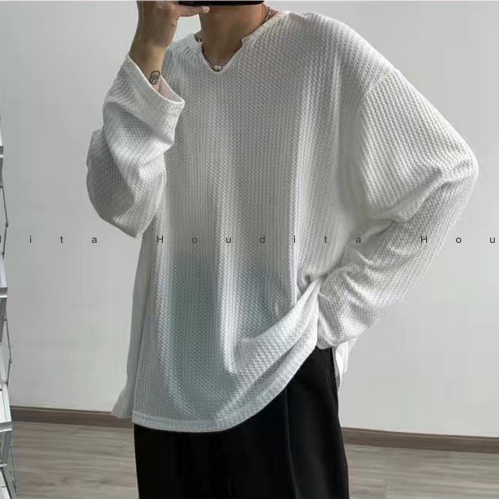 Áo thun nam tay dài - vải thun mềm mịn phong cách trẻ trung Hàn Quốc -HOUDITA - SATD001 | BigBuy360 - bigbuy360.vn