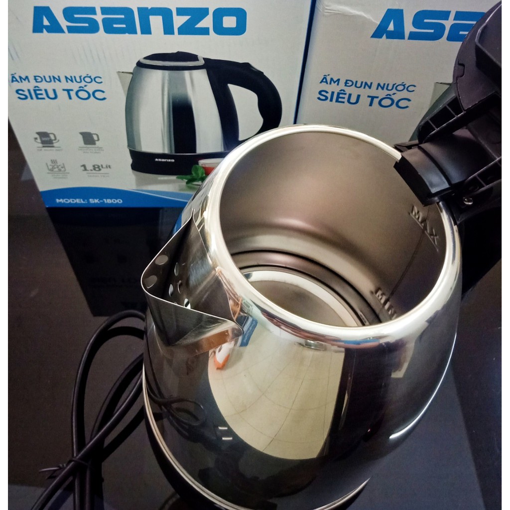Ấm đun nước siêu tốc Asanzo SK-1800 1.8L