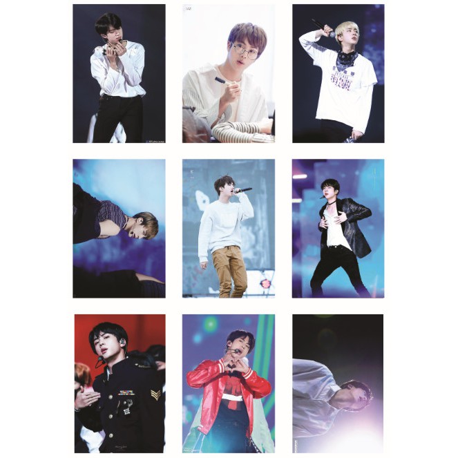 Lomo card ảnh thành viên BTS JIN on stage full 72 ảnh