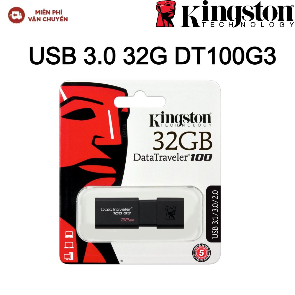 USB 3.0 KINGSTON 32G DT100G3 - Hàng chính hãng new 100%