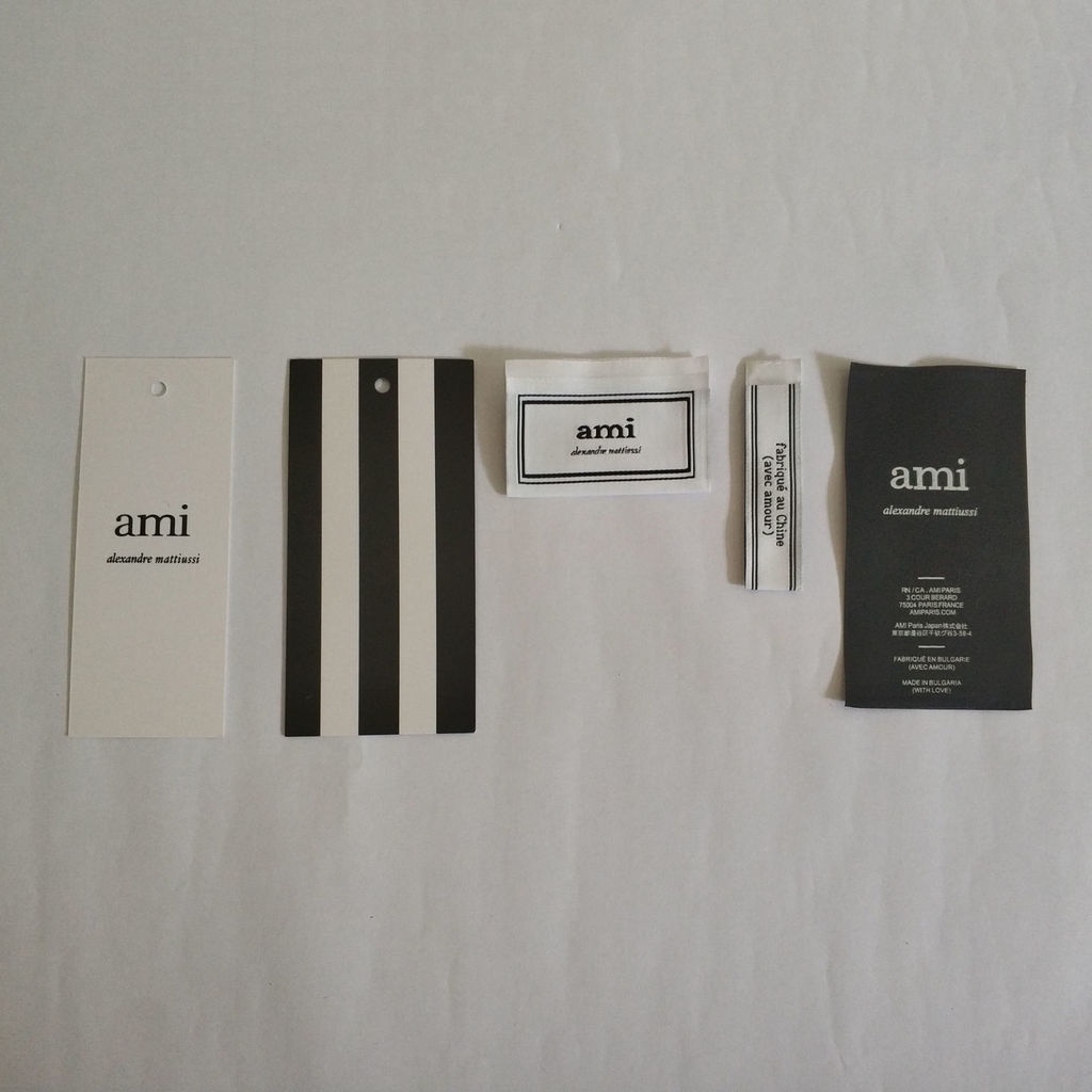 Ami Thẻ Nhãn Treo Quần Áo / Quần Áo In Logo Thương Hiệu Chính Hãng