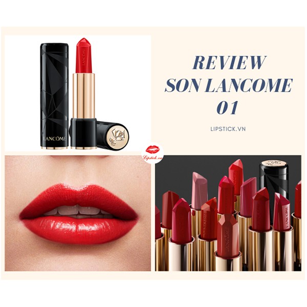 Son môi lì, son Pháp Lancome L’absolu Rouge Ruby Cream Minisize 1.5g màu đỏ ruby căng tràn sức sống | BigBuy360 - bigbuy360.vn
