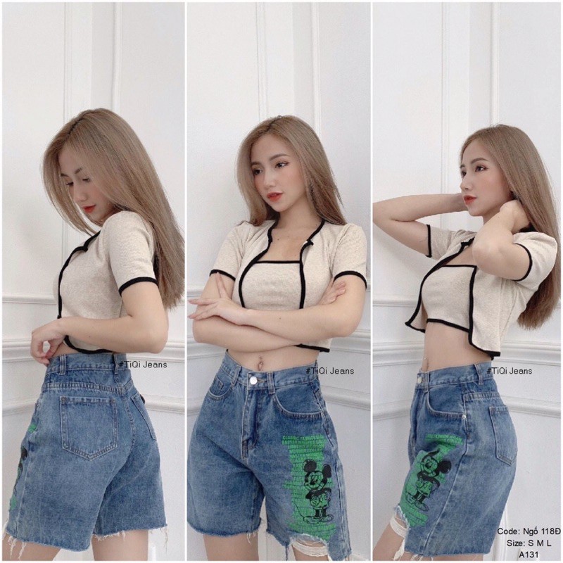 Sét áo gân viền kèm áo ống