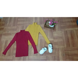 Áo len cổ cao cực xinh cho bé gái từ 15-24kg