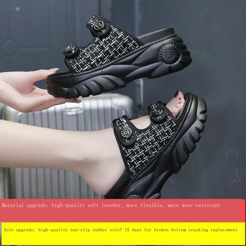 Dép Quai Ngang Đế Xuồng Dày Dặn Thời Trang Mùa Hè 2022 Mới Cho Nữ