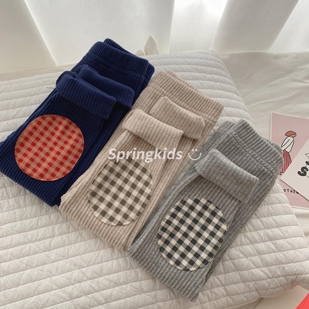 Quần Legging Họa Tiết Kẻ Sọc Màu Sắc Thời Trang Xuân Thu Xinh Xắn Cho Bé Gái
