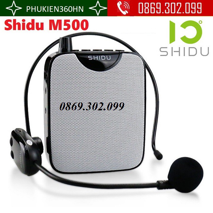 [Mã 155ELSALE giảm 7% đơn 300K] Máy trợ giảng Shidu M500 kèm mic không dây- công suất 10W