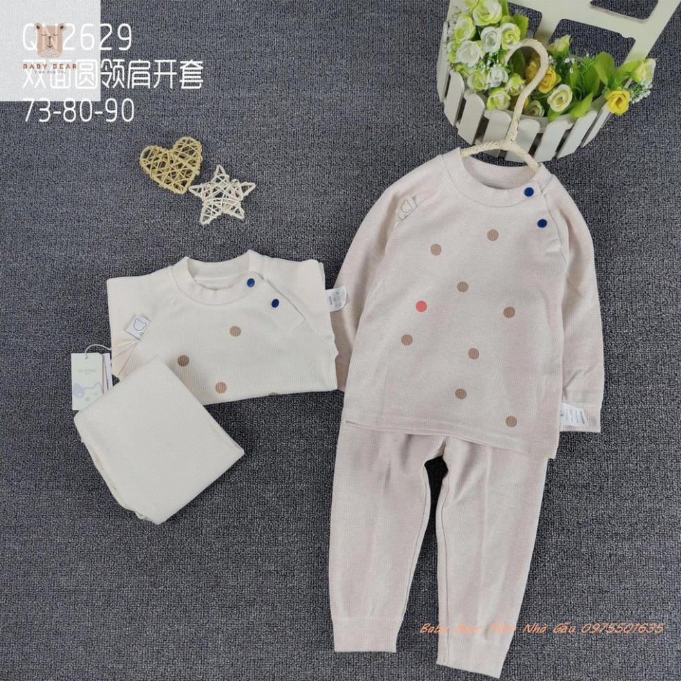 Bộ quần áo chất liệu 100% Cotton Organic cao cấp cho bé 0-2 tuổi không chất tẩy nhuộm
