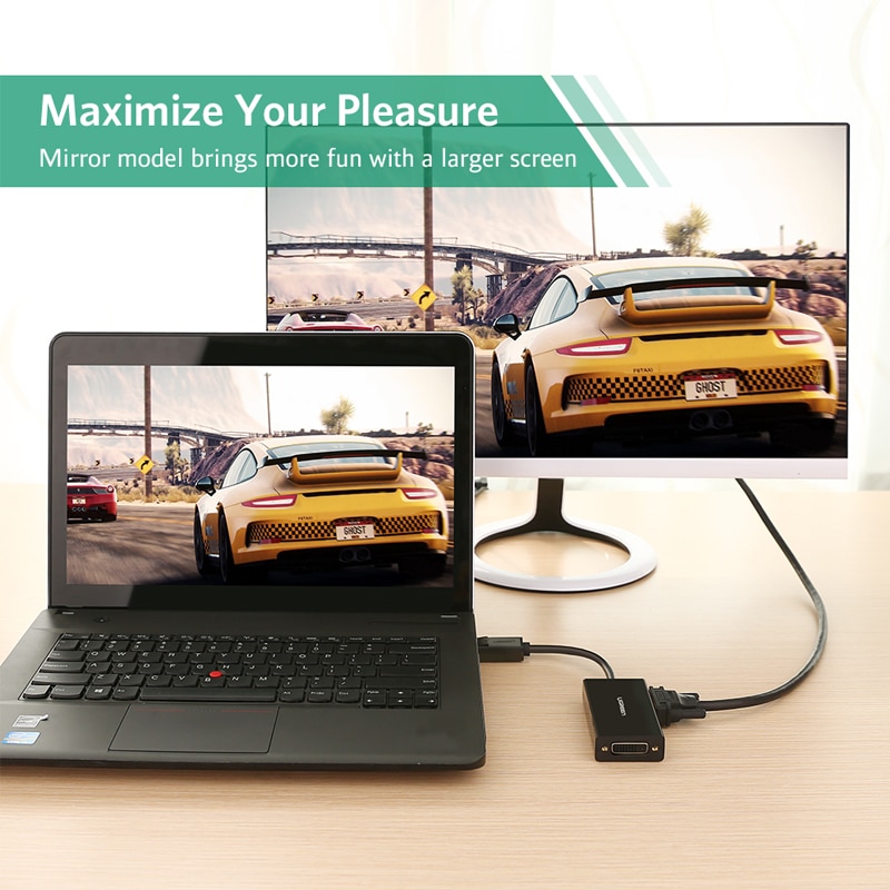 Ugreen Cáp Chuyển Đổi 3 Trong 1 DP Sang HM VGA DVI 4K Cho Máy Tính Laptop