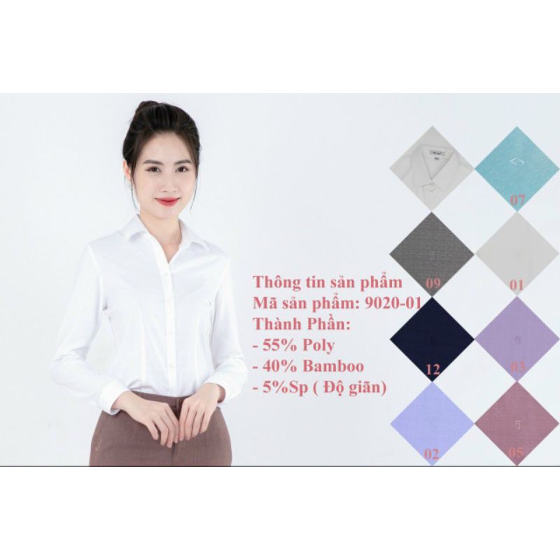 Áo sơ mi Thái Hòa 9020 màu trắng có sẵn