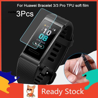 Set 3 Miếng Dán Tpu Bảo Vệ Màn Hình Cho Đồng Hồ Huawei Band 3 / 3 Pro
