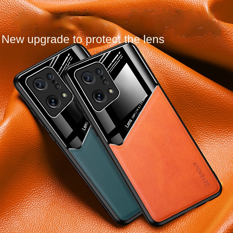 Ốp Điện Thoại Da Chống Sốc Từ Tính Cho OPPO Find X5 Pro