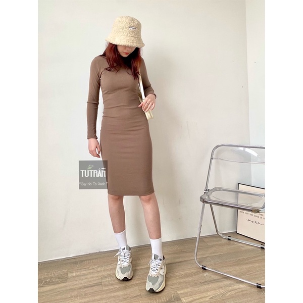 VÁY LEN TĂM DÀI TAY CAO CỔ