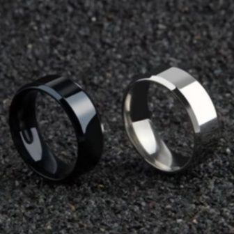 Nhẫn Nam Nữ Trơn Basic Plain Ring Bản Rộng 8mm  Đẹp Cao Cấp - Nhẫn Unisex Titan Không Gỉ - Plain Ring Lớn