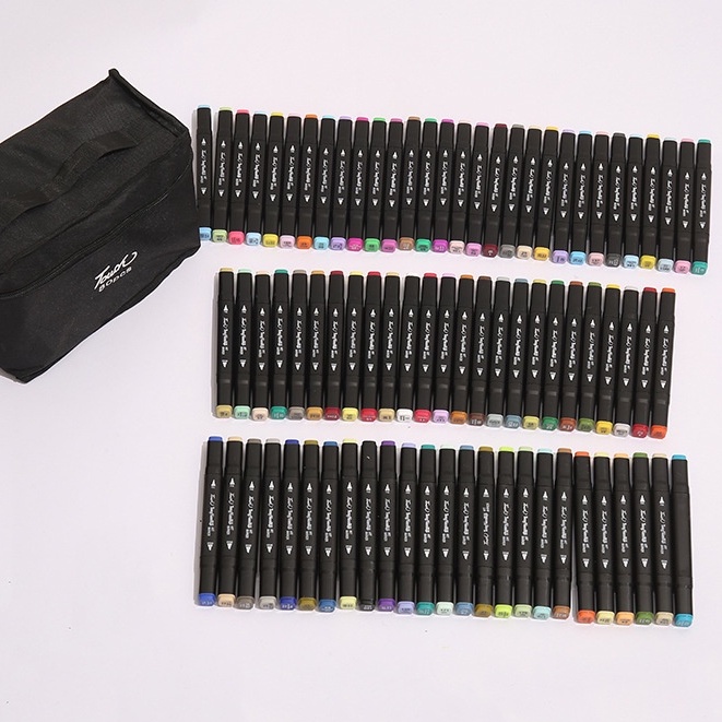 Bút Màu Hai Đầu Marker Touch 24/36/48/60/80 Màu - Bút Cồn Dầu