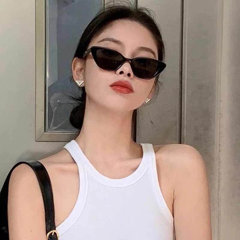 Kính Mát Hình Mắt Mèo Phong Cách Retro Thời Trang Hàn Quốc