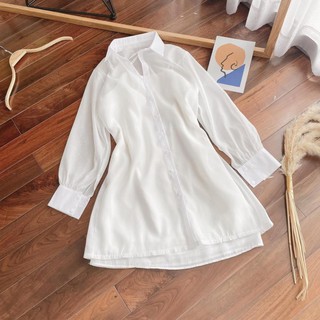 SET ĐẦM KÈM SƠ MI TRẮNG SIÊU XINH