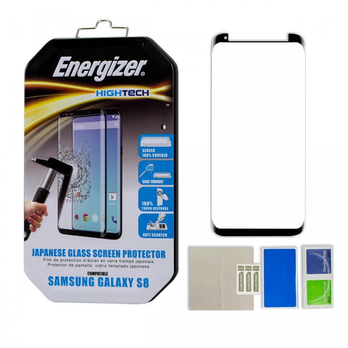 Miếng dán cường lực full viền Energizer cho Samsung Galaxy S8 - ENHTTGCUS8CF
