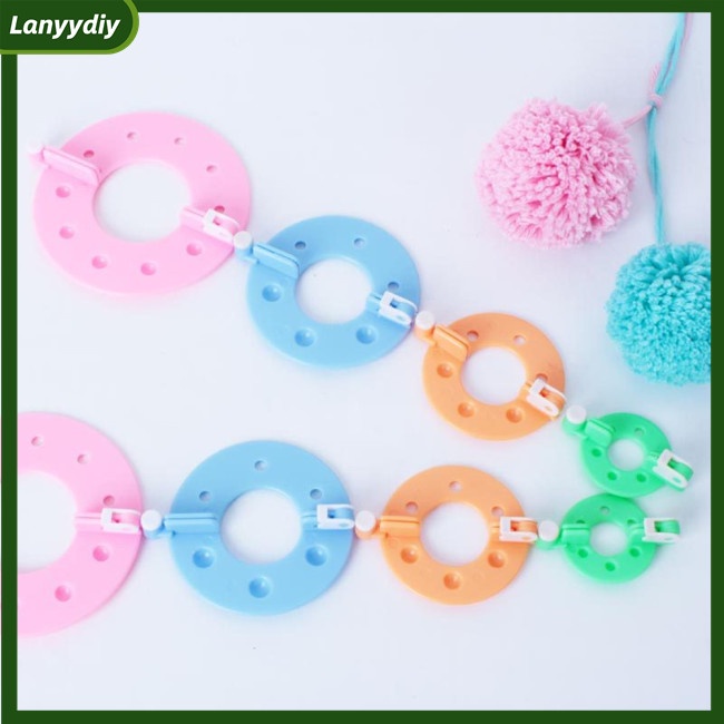 Set 8 Dụng Cụ Làm Cục Bông Pom Pom 3.5cm 5.5cm 7cm 9cm