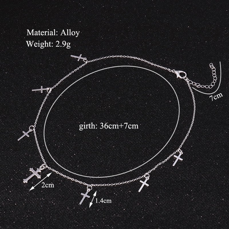 【YUKV】Dây Chuyền Hợp Kim Mặt Hình Thánh Giá Xinh Xắn Cho Nữ