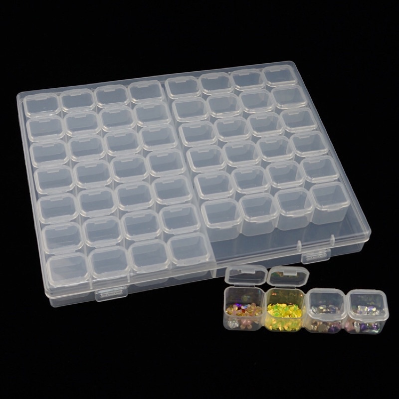 Hộp đựng charm, đá , phụ kiện nail 28 ô và 56 ô