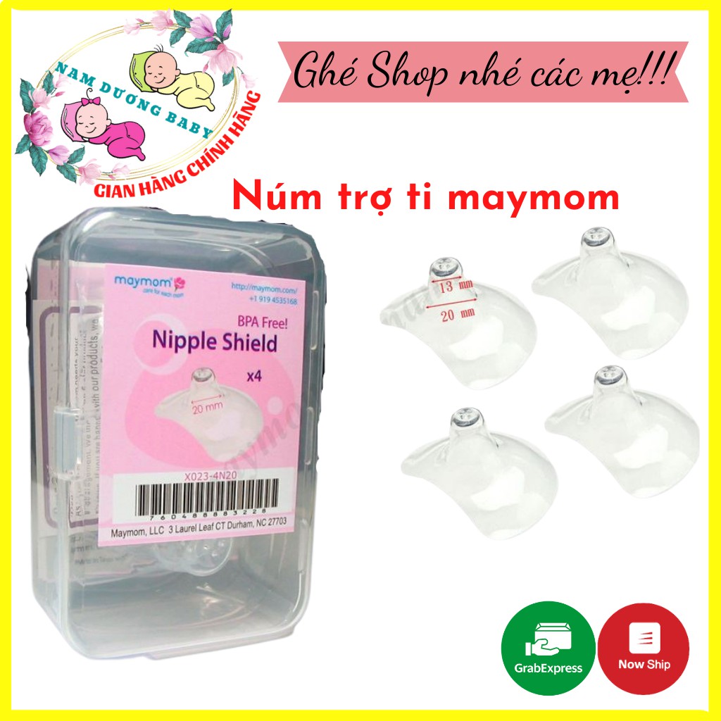 Núm Trợ Ti Hàng Chính Hãng Maymom, Mới 100% Chất Liệu Silicon Cao Cấp Siêu Mềm Kiểm Định An Toàn bởi FDA/SGS