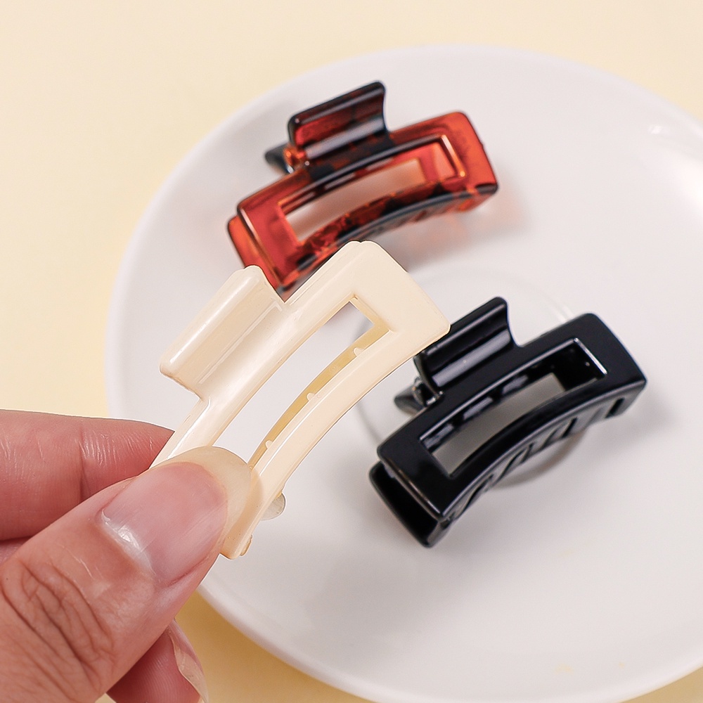 Kẹp Tóc Mini Hình Vuông Trong Suốt Đơn Giản Thời Trang Cho Nữ