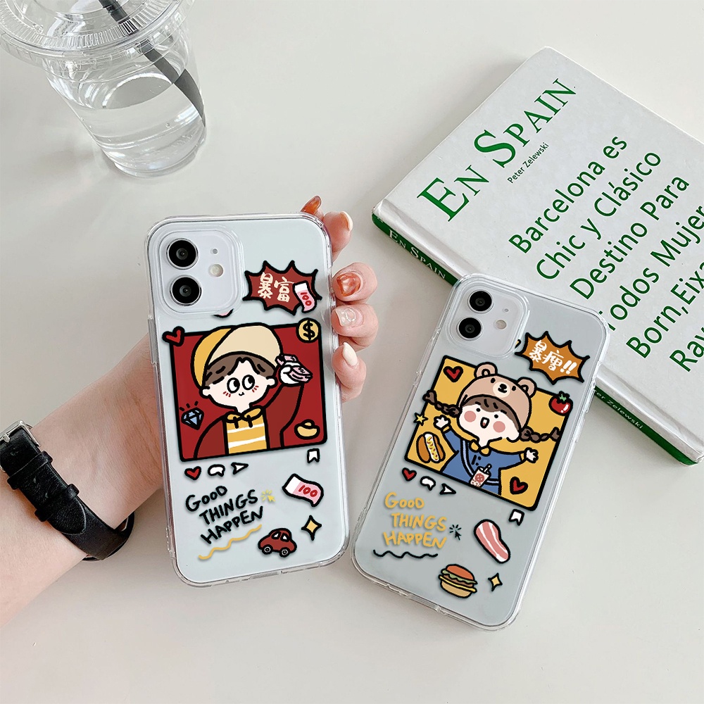 Ốp Điện Thoại Tpu Mềm In Chữ Try to make money and get rich Cho iPhone 11 12 13 pro max XS X XR XSMax 7 8 6 6s plus 5 4 SE 2020