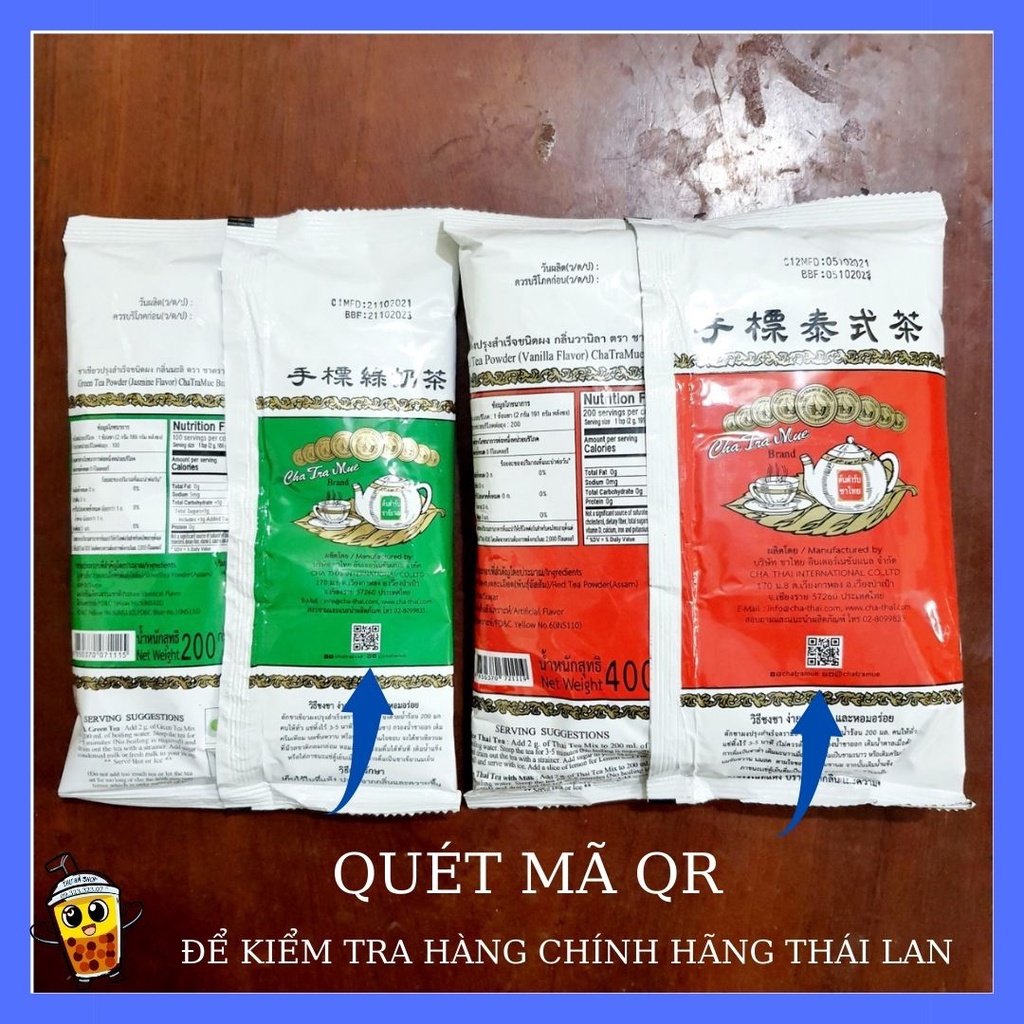 Trà Thái (Xanh 200g, Đỏ 400g)nguyên liệu làm trà sữa