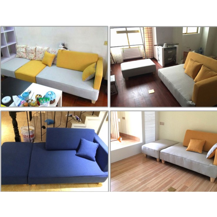 Ghế sofa phòng khách, Ghế sofa kiểu Nhật nhỏ gọn kèm đôn