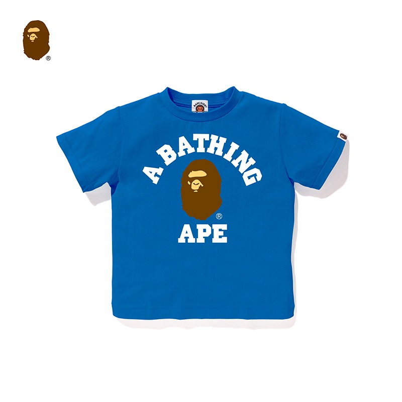 Bape Áo Thun Tay Ngắn In Chữ Ape-Man Thời Trang Xuân Hè Cho Bé 310001e