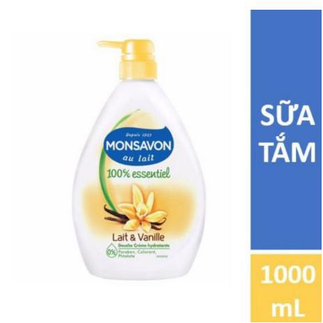 Sữa tắm Monsavon Chiết xuất sữa và hoa vani 1L