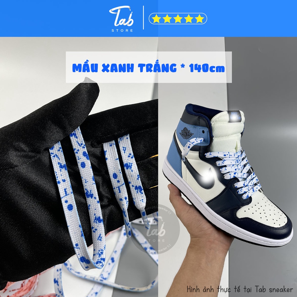 [KatShoes] Dây Giày Sneaker Loang Vẩy Sơn Cho Giày JD Low Mid High, AF1, CV [Hàng chuẩn Trung]