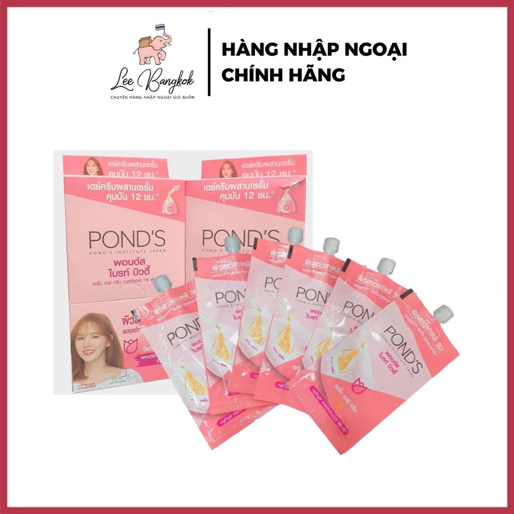Hộp 6 Gói Kem Dưỡng Da Ponds Thái Lan Ban Ngày 7g Hàng Chính Hãng