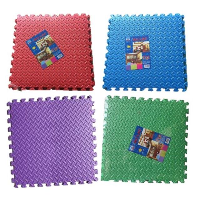 Bộ 4 Tấm Thảm Xốp Màu Âu Lạc - 60cm x 60cm x 1cm có Vân chống trượt cho bé