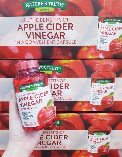 Viên uống giấm táo APPLE CIDER VINEGAR 1200mg 180 viên-Giúp giảm cân, đẹp da, detox cơ thể nhanh chóng an toàn hiệu quả | BigBuy360 - bigbuy360.vn