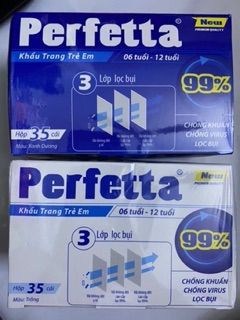 Khẩu trang y tế trẻ em PERFETTA (hộp 35 cái)