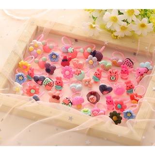 Set 30/20/12/10/5 Nhẫn Nhựa/Nhẫn Mặt Đá Kiểu Dáng Siêu Cưng Cho Bé