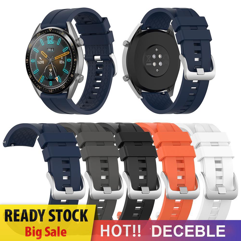 Deceble Sports Silicone Watch Band Wriststrap for Huawei Watch GT/GT Active 46mm