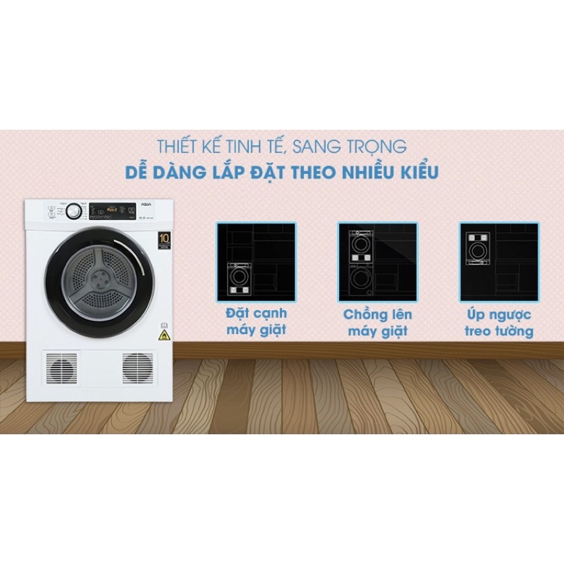 Máy sấy thông hơi Aqua 7 Kg AQH-V700FW