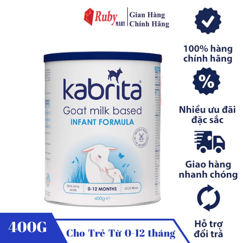 Sữa Dê Kabrita Chính Hãng cho bé Số 1, 2, 3 loại Lon 400g, 800g