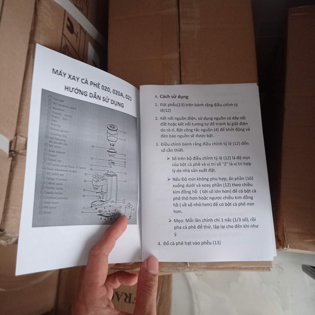 Máy xay cà phê Espresso LD 019