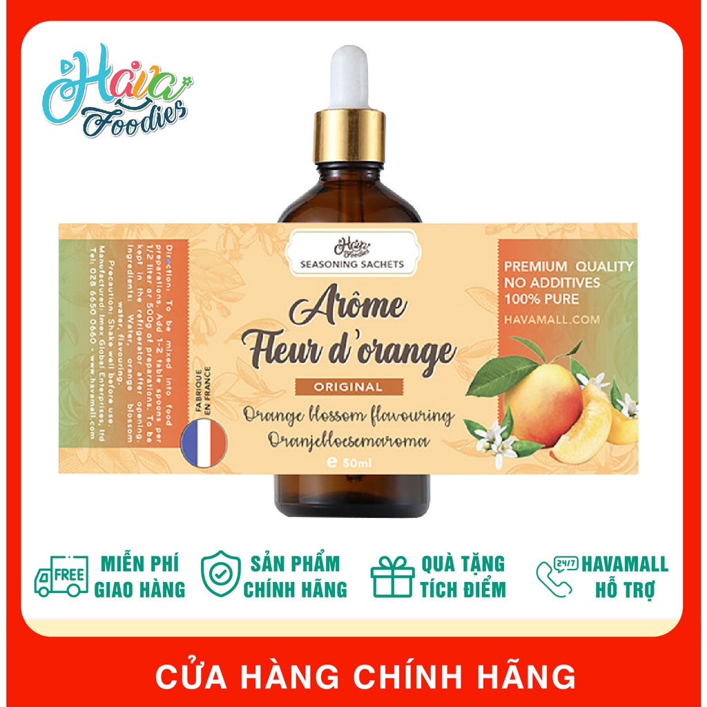 Nước Hoa Cam Pháp Havafoodies - KÈM CÔNG THỨC LÀM BÁNH MÌ HOA CÚC