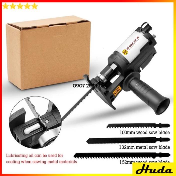 Bộ Chuyển Đổi Máy Khoan Thành Máy Cưa Điện, Máy Cắt Gỗ Cầm Tay - Tặng 25 Lưỡi Cưa Lọng Đa Năng