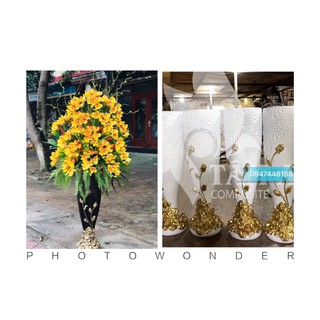 Bình hoa composite dáng bom hoa cao 90cm
