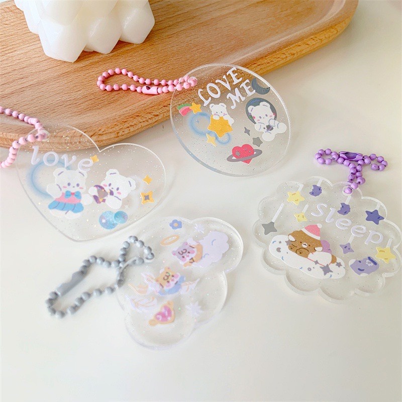 Set DIY tự làm móc khoá handmade tặng kèm sticker