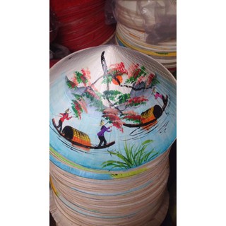 Combo 10 nón lá vẽ tranh đẹp