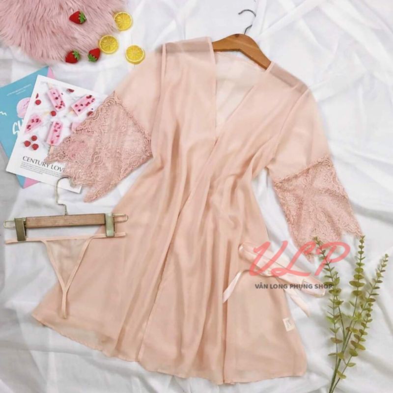 [BIGSIZE_70KG]_DN19_Áo choàng lụa mỏng phối ren | BigBuy360 - bigbuy360.vn