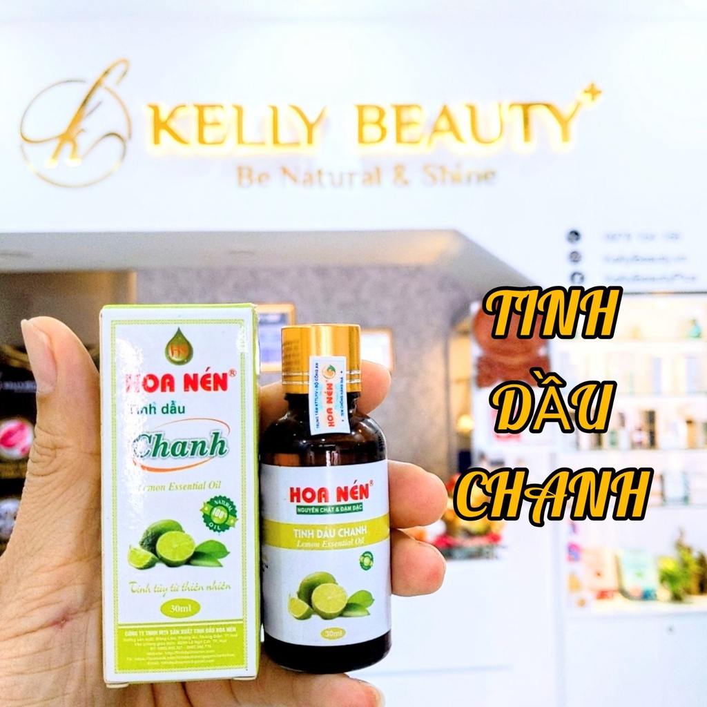 Tinh Dầu Chanh HOA NÉN - Giúp Giảm Căng Thẳng, Mệt Mỏi, Đuổi Muỗi Hiệu Quả | Kelly Beauty